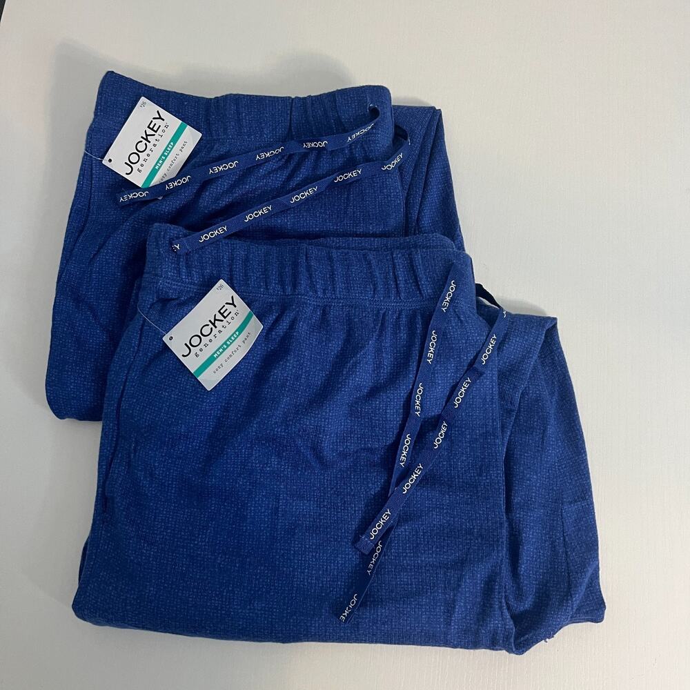 Jockey Generation Lot Of 2 Sleep Pajama Pants Mens XL Blue Cozy Comfort Relaxed